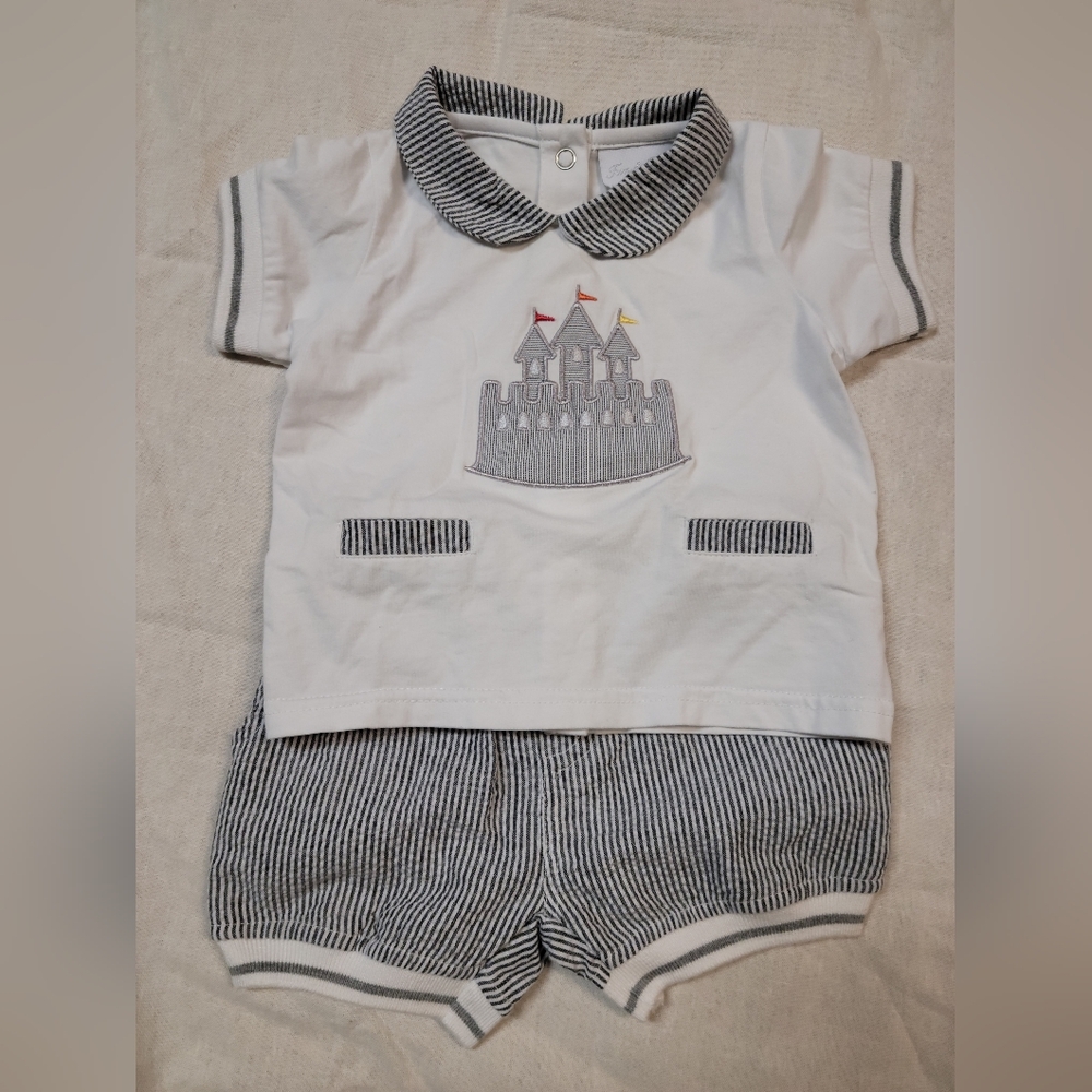 Fun & Fun Castle Diaper Set Sz 3-6m